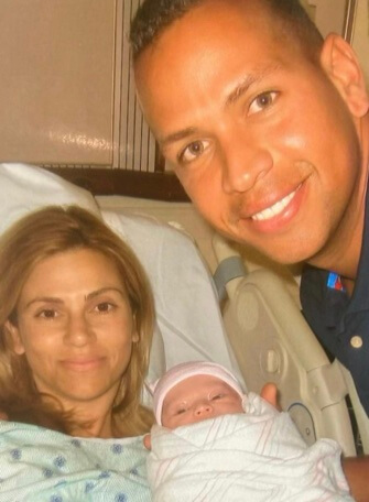 Cynthia Scurtis with her ex-husband Alex Rodriguez and their daughter
